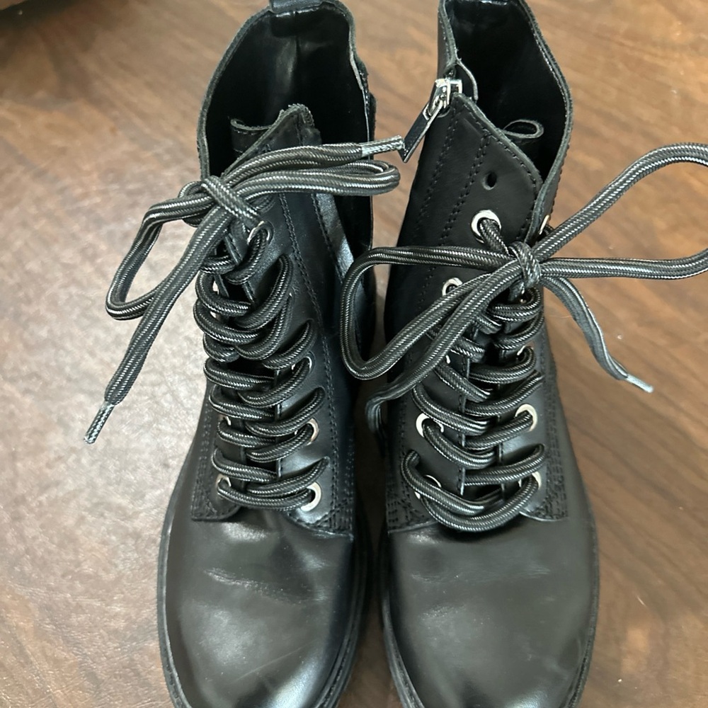 Marc Fisher Women’s Black Combat Boots Size 7.5 NWOB